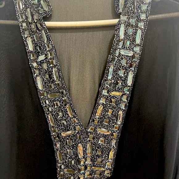 Kareena’s black silk top with beating at cuffs and all along collar. - Picture 2 of 3